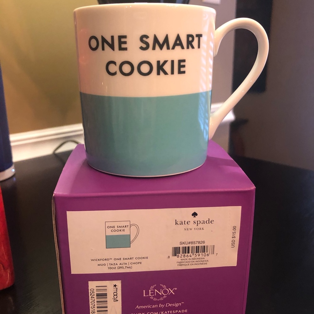 New Kate Spade ♠️ Coffee Mug “One Smart Cookie”